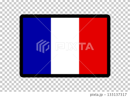 簡單的法國國旗圖標 簡單的法國國旗圖標 133137317