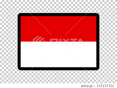 簡單的印尼國旗圖標 133137322