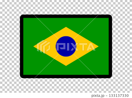 Simple Brazilian flag icon 133137330