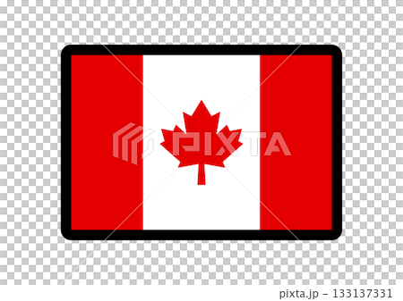 シンプルなカナダの国旗アイコン シンプルなカナダの国旗アイコン 133137331