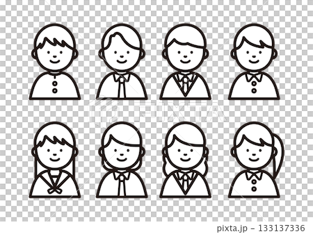 簡單的學生插圖圖標 133137336