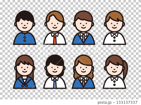 シンプルな学生のイラストアイコン 133137337