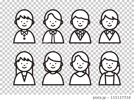 Simple office worker illustration icon 133137338