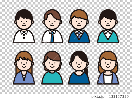 Simple office worker illustration icon 133137339