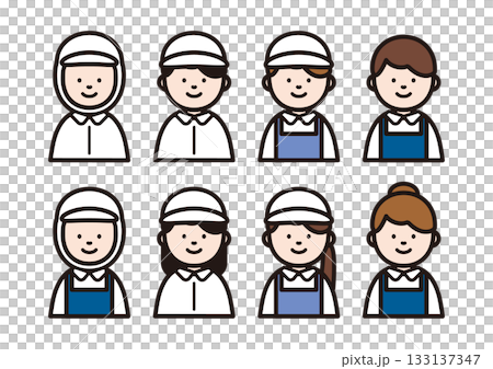 Simple food factory character icon 133137347