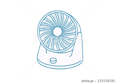 サーキュレーターのラインアートイラスト 133138191