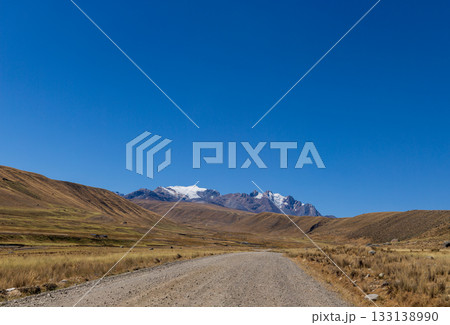 View of the Andes Mountains in the Ancash region. 133138990