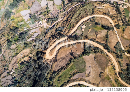 View of the Andes Mountains in the Ancash region. 133138996
