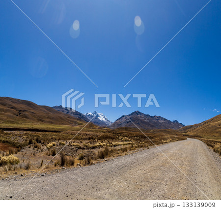 View of the Andes Mountains in the Ancash region. 133139009