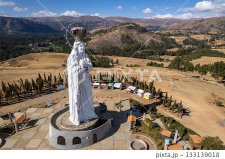 Aerial view of the Immaculate Virgin of the Conception in Huancayo. Aerial view of the Immaculate Virgin of the Conception in Huancayo. 133139018