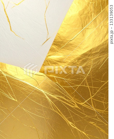 金と白の上品な壁紙、抽象的な背景素材 133139053