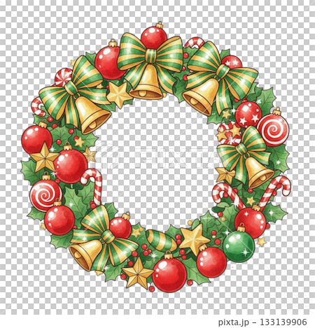 聖誕花圈材料 133139906