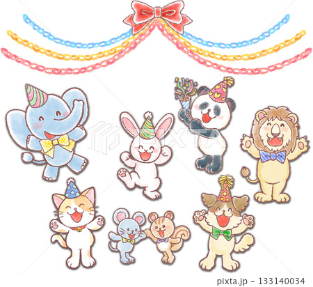かわいい動物達のパーティー_ 133140034
