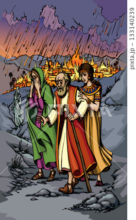 Vector drawing. Death of Pompeii Vector drawing. Death of Pompeii 133140239