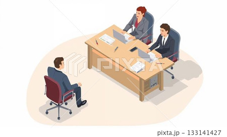 面接風景のイラスト 133141427