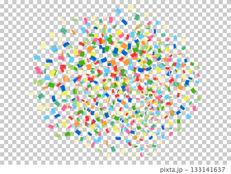 カラフルな紙吹雪 背景ブラック 黒色 カラフルな紙吹雪 背景ブラック 黒色 133141637