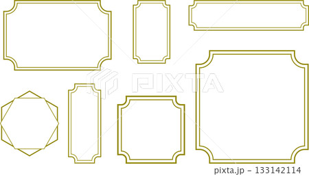 アンティークなフレームセット。広いテキストスペースで使いやすい。 133142114