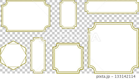 アンティークなフレームセット。広いテキストスペースで使いやすい。 133142114