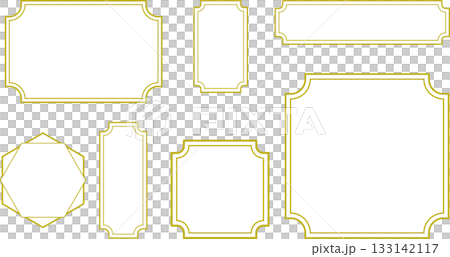アンティークなフレームセット。広いテキストスペースで使いやすい。 133142117