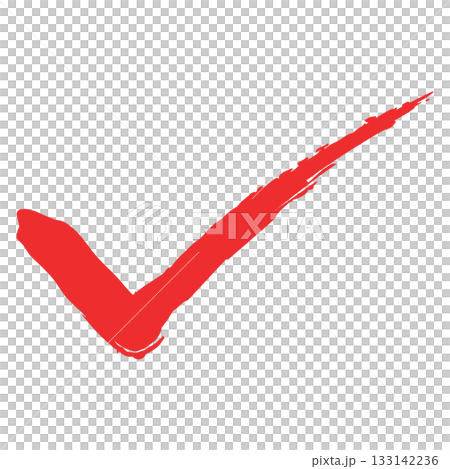 A line drawing check mark drawn with a Japanese brush pen. A simple check mark icon for UI written with a brush. A line drawing check mark drawn with a Japanese brush pen. A simple check mark icon for UI written with a brush. 133142236