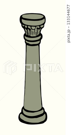 Vector drawing. Big old pillar 133144677