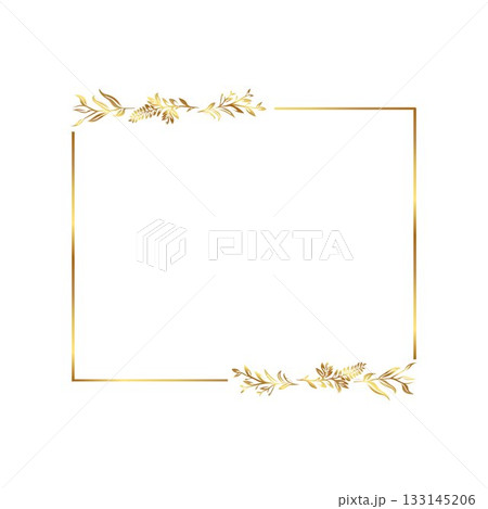 Golden Warm, Gold Border, Certificate Border, Gold Frame 133145206