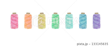 Watercolor illustration a sew kit. Suitable for a studio or school, as well as for a designer . Embroidery . Sew Watercolor illustration a sew kit. Suitable for a studio or school, as well as for a designer . Embroidery . Sew 133145635