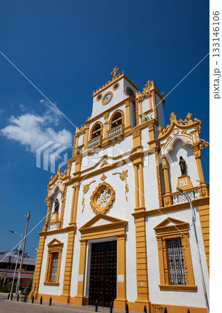 The beautiful historical Cathedral of Santa Cruz de Lorica a cultural symbol founded in 1700. 133146106