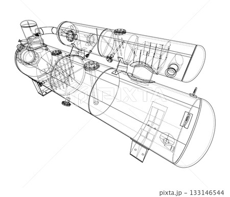 Technical Blueprint of a Telescope. Vector Technical Blueprint of a Telescope. Vector 133146544