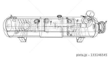 Industrial Equipment Blueprint. Vector 133146545