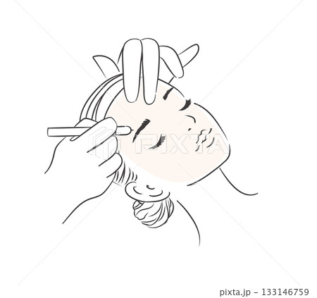 Eyebrow beauty procedure white Eyebrow beauty procedure white 133146759