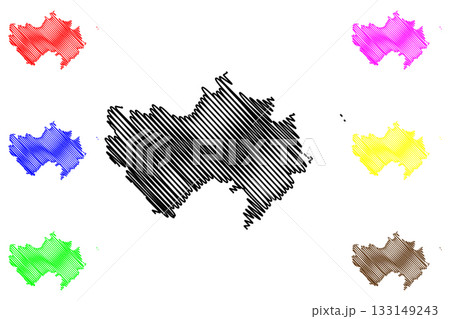 Isaac Region (Commonwealth of Australia, Queensland state) map vector illustration, scribble sketch Isaac map Isaac Region (Commonwealth of Australia, Queensland state) map vector illustration, scribble sketch Isaac map 133149243
