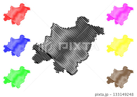 Logan City (Commonwealth of Australia, Queensland state) map vector illustration, scribble sketch City of Logan map 133149248