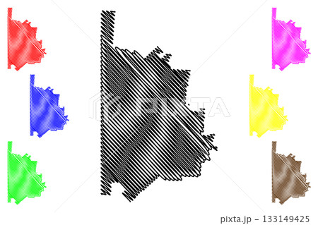 City of Mount Isa (Commonwealth of Australia, Queensland state) map vector illustration, scribble sketch Mount Isa map 133149425