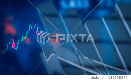 The Chart and arrow for Business concept 3d Rendering. The Chart and arrow for Business concept 3d Rendering. 133150872
