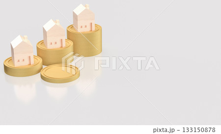 The Home Loan and Savings for Real Estate Investment 3d Rendering. The Home Loan and Savings for Real Estate Investment 3d Rendering. 133150878