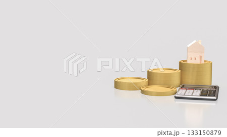 The Home Loan and Savings for Real Estate Investment 3d Rendering. 133150879