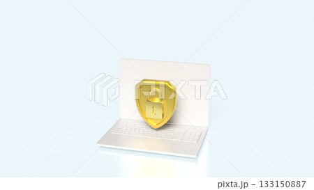 The Gold Shield and note book for Business or security concept 3d Rendering. The Gold Shield and note book for Business or security concept 3d Rendering. 133150887