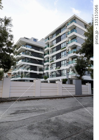 White residential buildings. High quality photo 133151066