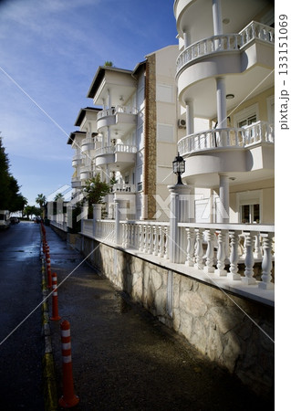 White residential buildings. High quality photo 133151069