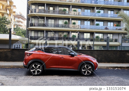 White residential buildings. High quality photo 133151074