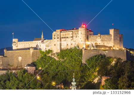 Hohensalzburg Fortress at Night. Salzburg, Austria 133152966