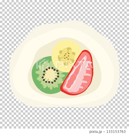Fruit Daifuku (strawberry, banana, kiwi fruit) illustration Fruit Daifuku (strawberry, banana, kiwi fruit) illustration 133153763