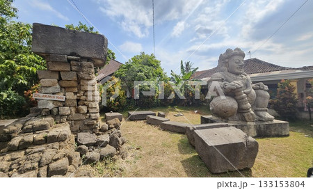 Dwarapala statues in Singosari, Malang which is a doorkeeper or guardian of the entrance gate to Singhasari temple 133153804