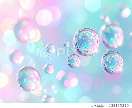 カラフルな水滴素材 133155319