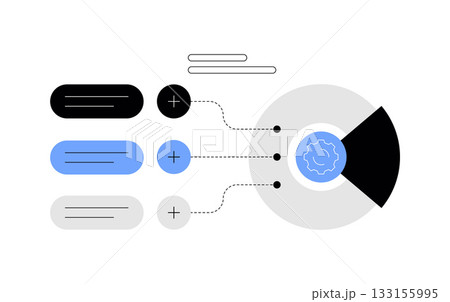 Abstract diagram, business planning. Business infographic. Presentation slide 133155995