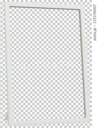3D素材_写真立て_白 3D素材_写真立て_白 133156007