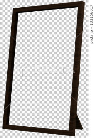 3D素材_写真立て_木製_黒 3D素材_写真立て_木製_黒 133156017
