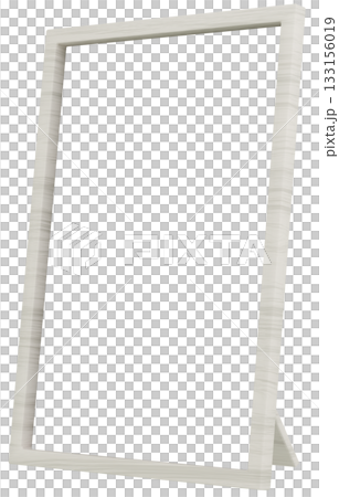 3D素材_写真立て_木製_白 133156019