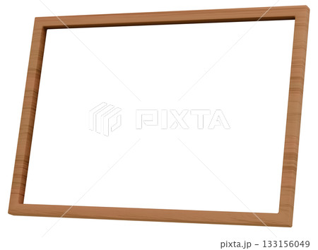 3D素材_写真立て_木製_茶色 3D素材_写真立て_木製_茶色 133156049